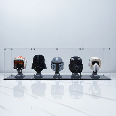 Premium Display Case for 5 x Lego Helmets